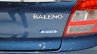 Suzuki Baleno 1.2 SHVS Baleno badge at 2016 Geneva Motor Show