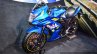 Suzuki Gixxer SF-Fi with rear disc brake front three quarter at Auto Expo 2016