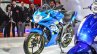 Suzuki Gixxer SF-Fi with rear disc brake front three quarter left at Auto Expo 2016