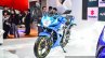 Suzuki Gixxer SF-Fi with rear disc brake front three quarter left side at Auto Expo 2016