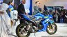 Suzuki Gixxer SF-Fi with rear disc brake side profile at Auto Expo 2016