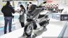 Yamaha NMax grey front quarter at Auto Expo 2016