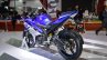 Yamaha R15 V2 Revving Blue rear quarter at Auto Expo 2016