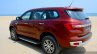 2016 Ford Endeavour 2.2 AT Titanium rear three quarter Review