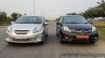 2016 Honda Amaze 1.2 VX (facelift) old vs new front First Drive Review