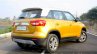 Maruti Vitara Brezza rear three quarter on road First Drive Review