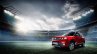 Maruti Vitara Brezza red front three quarter press image