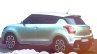 Next Maruti Swift rear three quarter leaks