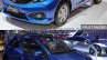 2016 Honda Brio (facelift) vs outgoing Honda Brio front three quarter Old vs New