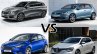 Fiat Tipo vs. VW Golf vs. Ford Focus vs. Renault Megane exterior front three quarters