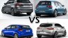 Fiat Tipo vs. VW Golf vs. Ford Focus vs. Renault Megane exterior rear three quarters