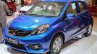 Honda Brio facelift blue front three quarter unveiled at IIMS 2016