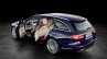 2016 Mercedes E-Class Estate doors open exterior-interior combined view