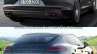 2017 Porsche Panamera vs. 2014 Porsche Panamera rear three quarters right side