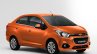 Chevrolet Beat Essentia compact sedan rendered in orange