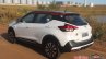 Nissan Kicks rear three quarters