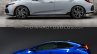 2017 Honda Civic Hatchback vs. 2015 Honda Civic Hatchback side profile