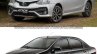 Toyota Etios facelift vs Older model front quarter Old vs New