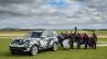 2017 Land Rover Discovery front three quarters left side camouflaged