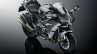 2017 Kawasaki Ninja H2 Carbon front three quarters studio image