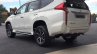 2017 Mitsubishi Shogun Sport rear three quarters left side spy shot