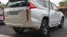 2017 Mitsubishi Shogun Sport rear three quarters right side spy shot