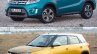 Suzuki Vitara vs Maruti Suzuki Vitara Brezza front quarter