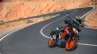 2017 KTM Duke 390 front three quarters in motion