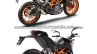 2017 KTM Duke 390 vs. 2013 KTM Duke 390 rear three quarters