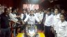 Bajaj Dominar 400 black front production commencement event