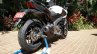 Bajaj Dominar 400 Moon White on racing stand