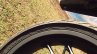 Bajaj Dominar 400 rear tyre MRF badging