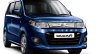 Maruti WagonR Vxi+ midnight blue front three quarter