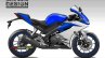 Yamaha R15 v3.0 rendering blue side