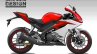 Yamaha R15 v3.0 rendering red side