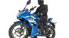 Suzuki Gixxer SF blue front three quarter