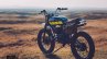 Yamaha RX100 Baby Blue by Ironic Engineering rear three quarter