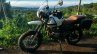 Bajaj Pulsar modified as Royal Enfield Himalayan front three quarter view left