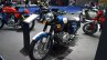 Royal Enfield Classic 500 Blue Lagoon front three quarter at BIMS 2017 side