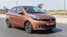 Tata Tigor petrol front three quarter highway First Drive Review