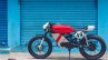 Yamaha RX100 modified as cafe racer by Ironic Engineering side view