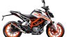 2017 KTM Duke 390 white side studio