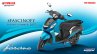 2017 Yamaha Fascino studio blue dual tone front three quarter left