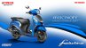 2017 Yamaha Fascino studio blue dual tone front three quarter