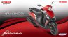 2017 Yamaha Fascino studio red dual tone front three quarter