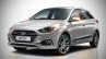 2018 Hyundai i20 (facelift) rendered in silver colour