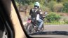 Bajaj Pulsar NS160 spy shot India blue rear three quarter