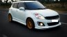 Custom Maruti Swift front three quarter gold alloy rims