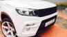 Custom Maruti Vitara Brezza with dual tone white and black exterior front end