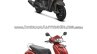 Honda Cliq vs Honda Activa - Spec sheet comparison front three quarter left